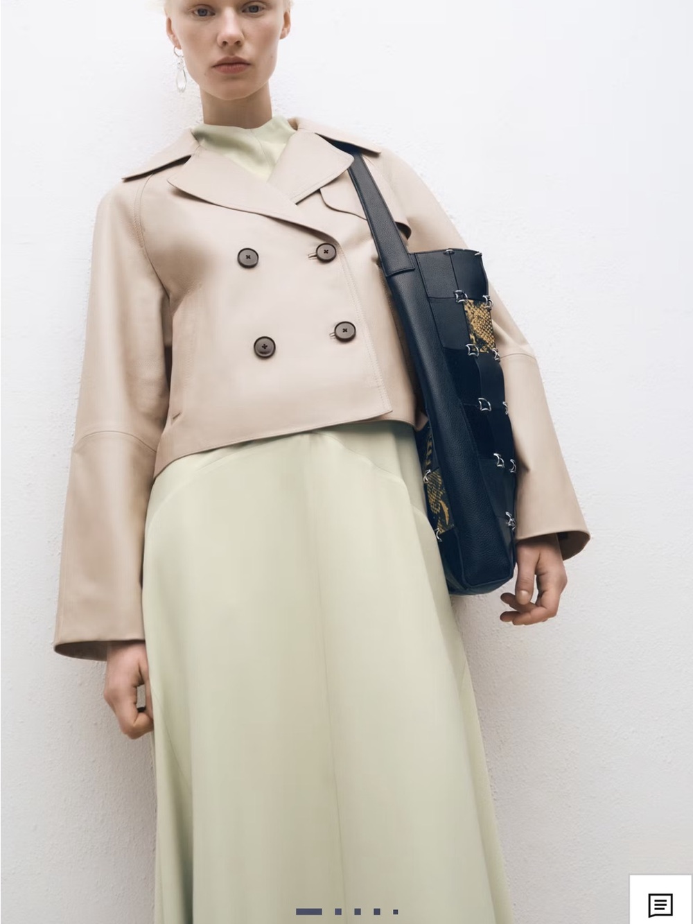 Mango Leather Trench Coat